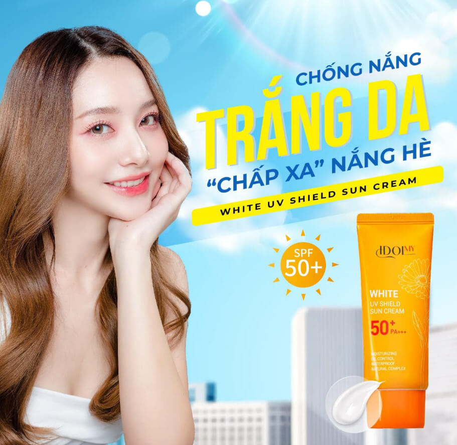 Kem chống nắng IDOLMY White UV Shield 50 ml Kem chống nắng IDOLMY White UV Shield 50 ml