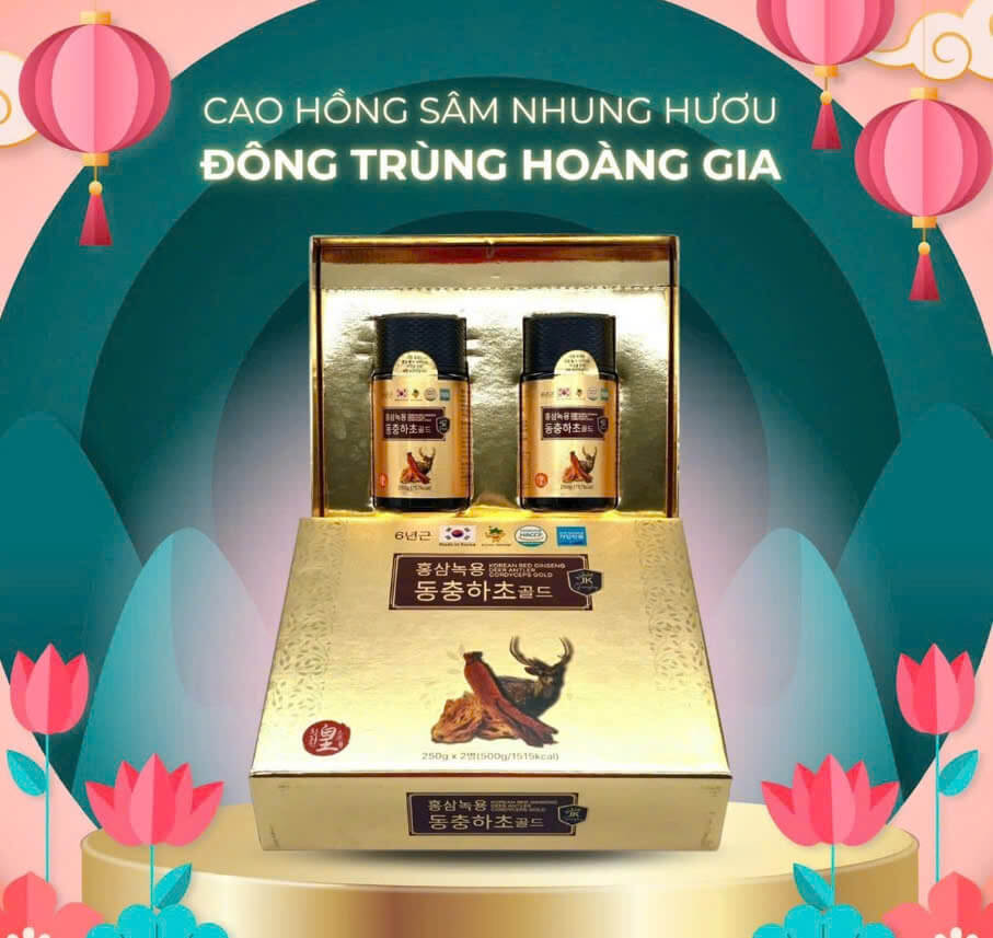 Cao sâm nhung hươu đông trùng Hoàng gia Gold Cao sâm nhung hươu đông trùng Hoàng gia Gold
