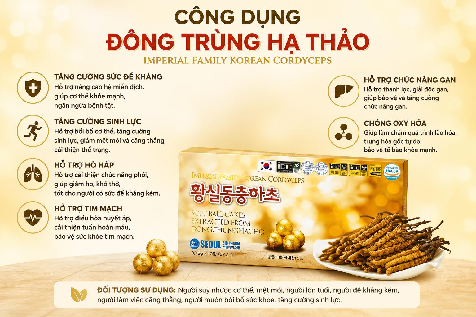 Viên Hoàn Đông Trùng Hạ Thảo Hàn Quốc Viên Hoàn Đông Trùng Hạ Thảo Hàn Quốc