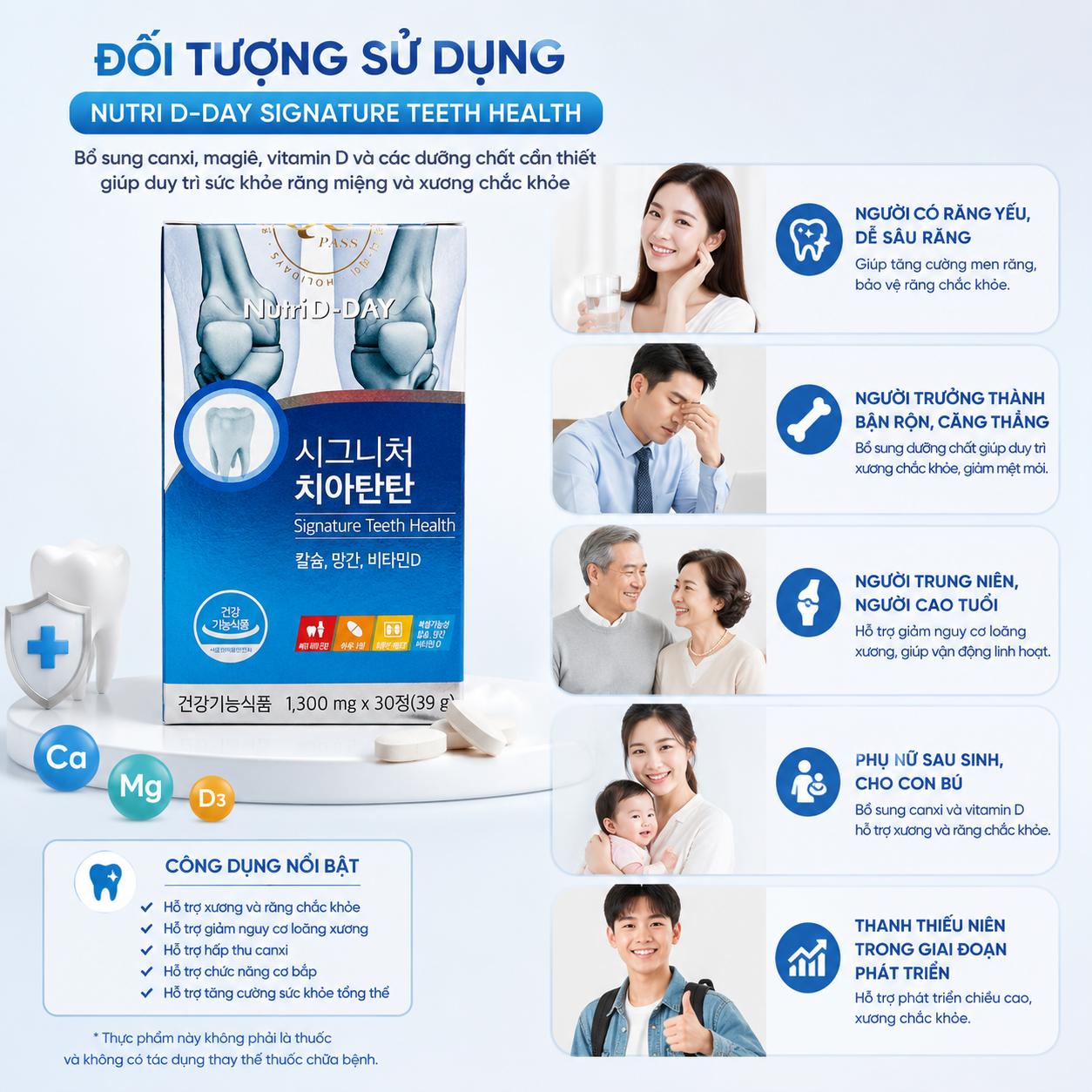Canxi Hữu Cơ NutriD-DAY Signature Teeth Health Canxi Hữu Cơ NutriD-DAY Signature Teeth Health