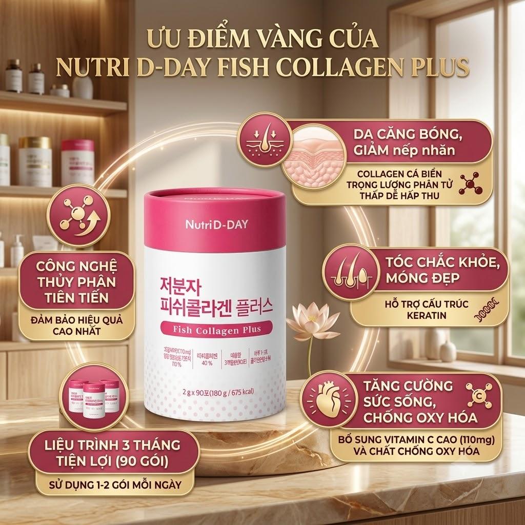 Collagen cá phân tử thấp NutriD-DAY Plus Collagen cá phân tử thấp NutriD-DAY Plus