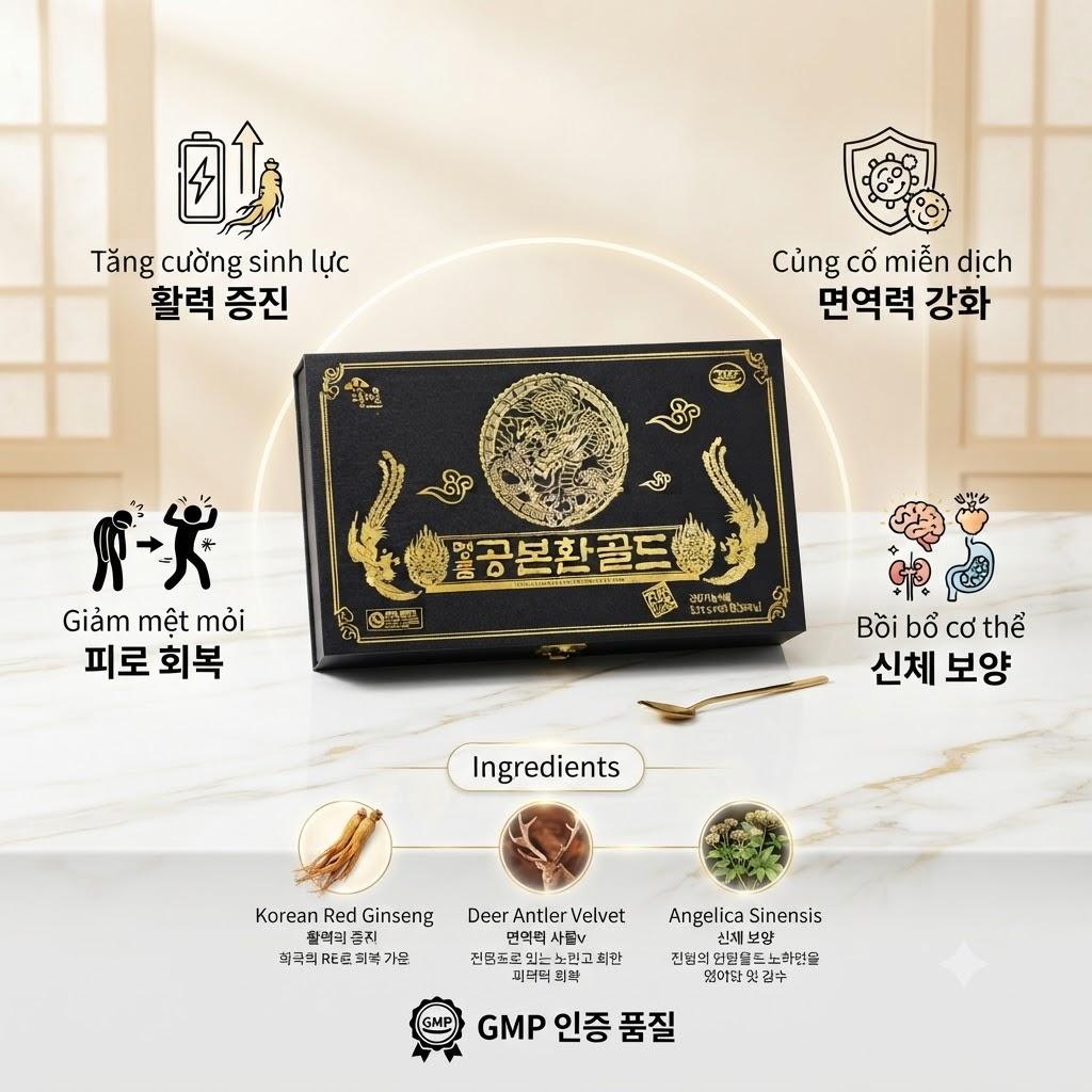 Đông trùng hạ thảo Myeongpoom Gongbonhwan Gold Đông trùng hạ thảo Myeongpoom Gongbonhwan Gold