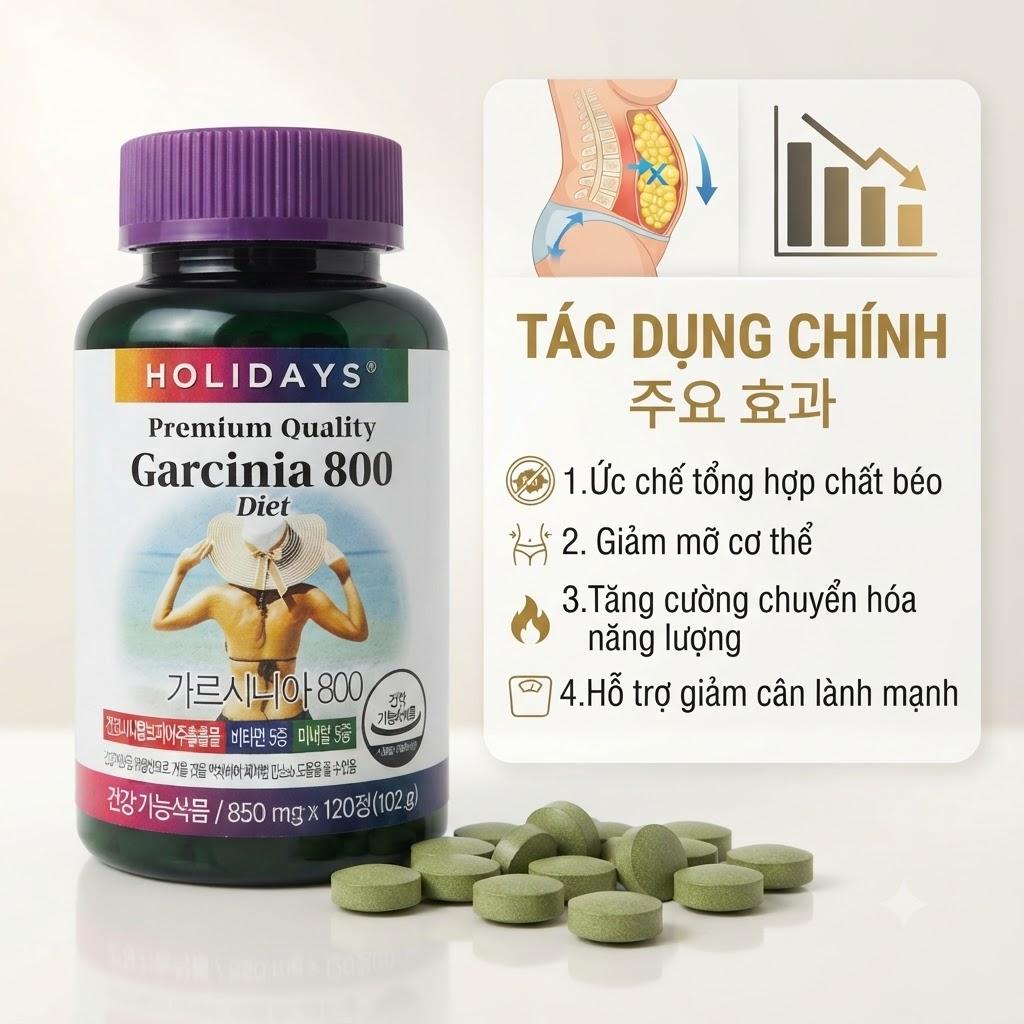 Giảm cân Holidays Premium Quality Garcinia 800 Giảm cân Holidays Premium Quality Garcinia 800