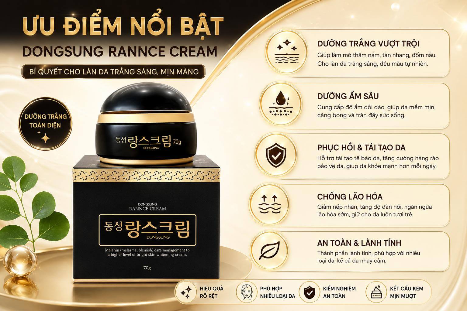 Kem Trị Nám Dongsung Rannce Cream 70g Chính Hãng Hàn Quốc Kem Trị Nám Dongsung Rannce Cream 70g Chính Hãng Hàn Quốc
