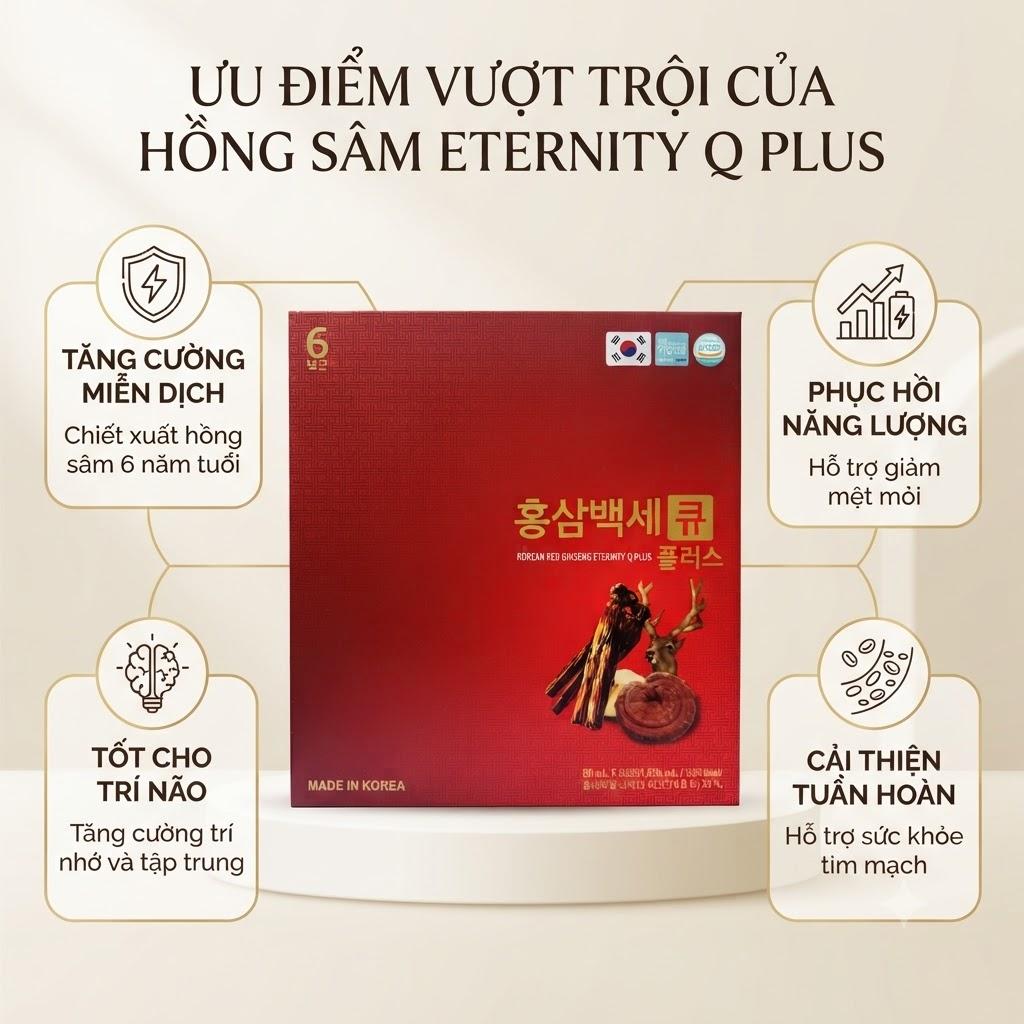 Nước hồng sâm nhung hươu linh chi Q Plus Nước hồng sâm nhung hươu linh chi Q Plus