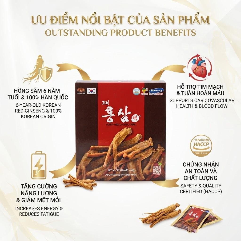 Nước sâm Pocheon Korean Red Ginseng Drink Nước sâm Pocheon Korean Red Ginseng Drink