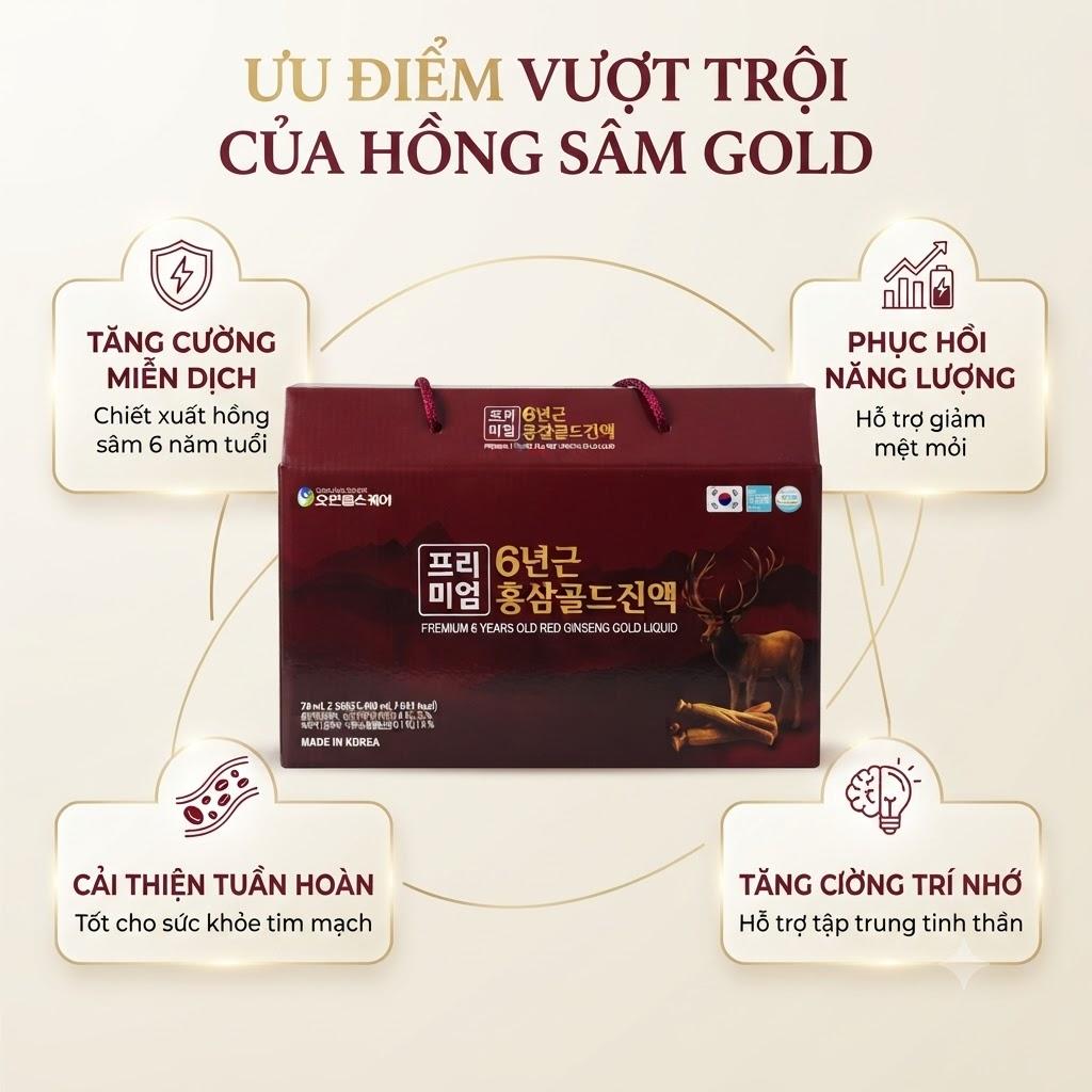 Nước sâm Premium 6 Years Old Red Ginseng Gold Liquid Nước sâm Premium 6 Years Old Red Ginseng Gold Liquid