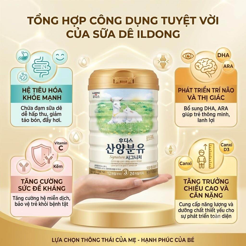 Sữa Dê ILDONG Foodis Signature Số 3 Sữa Dê ILDONG Foodis Signature Số 3