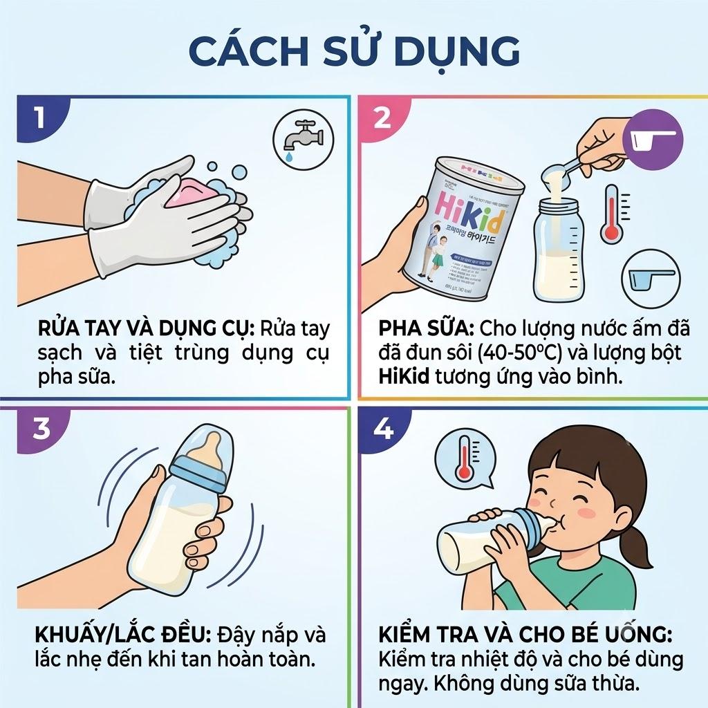 Sữa HiKid Premium Hàn Quốc 600g Sữa HiKid Premium Hàn Quốc 600g