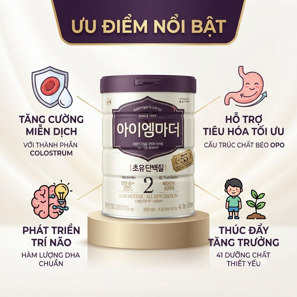 Sữa I Am Mother Số 2 Hàn Quốc 800g Sữa I Am Mother Số 2 Hàn Quốc 800g