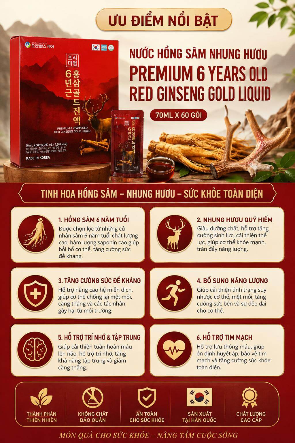 Premium 6 Years Old Red Ginseng Gold Liquid Premium 6 Years Old Red Ginseng Gold Liquid